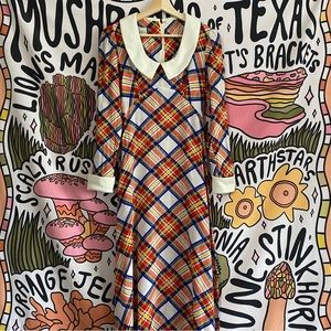 Incredible 70s bandana maxi dress by Arjon California